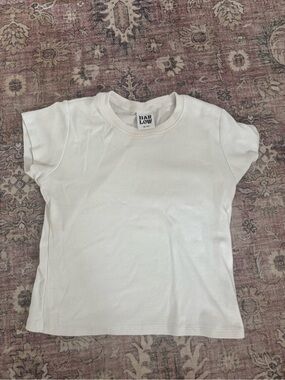 Plain white everyday crop top